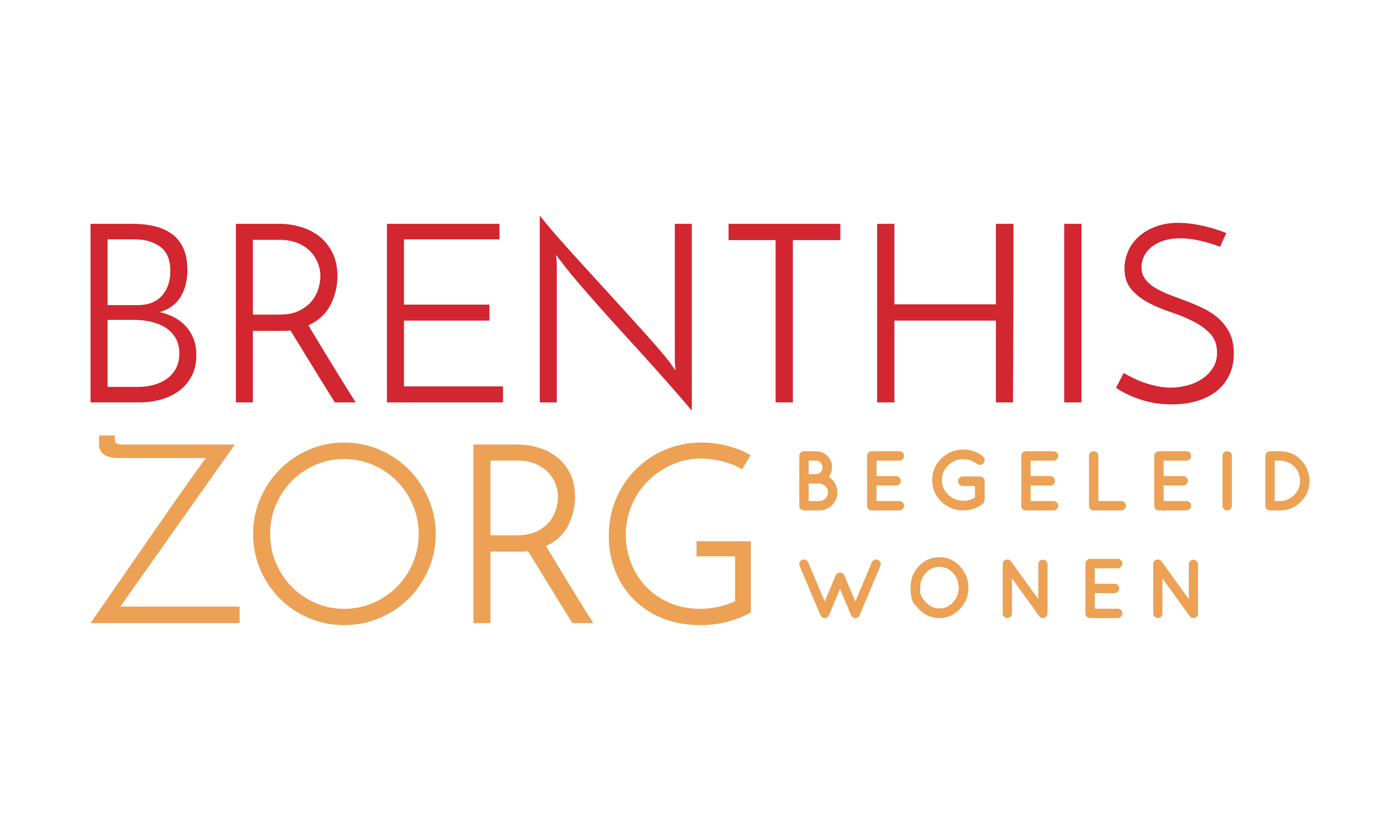 Brenthis logo featuring a modern abstract building icon in orange and blue colors